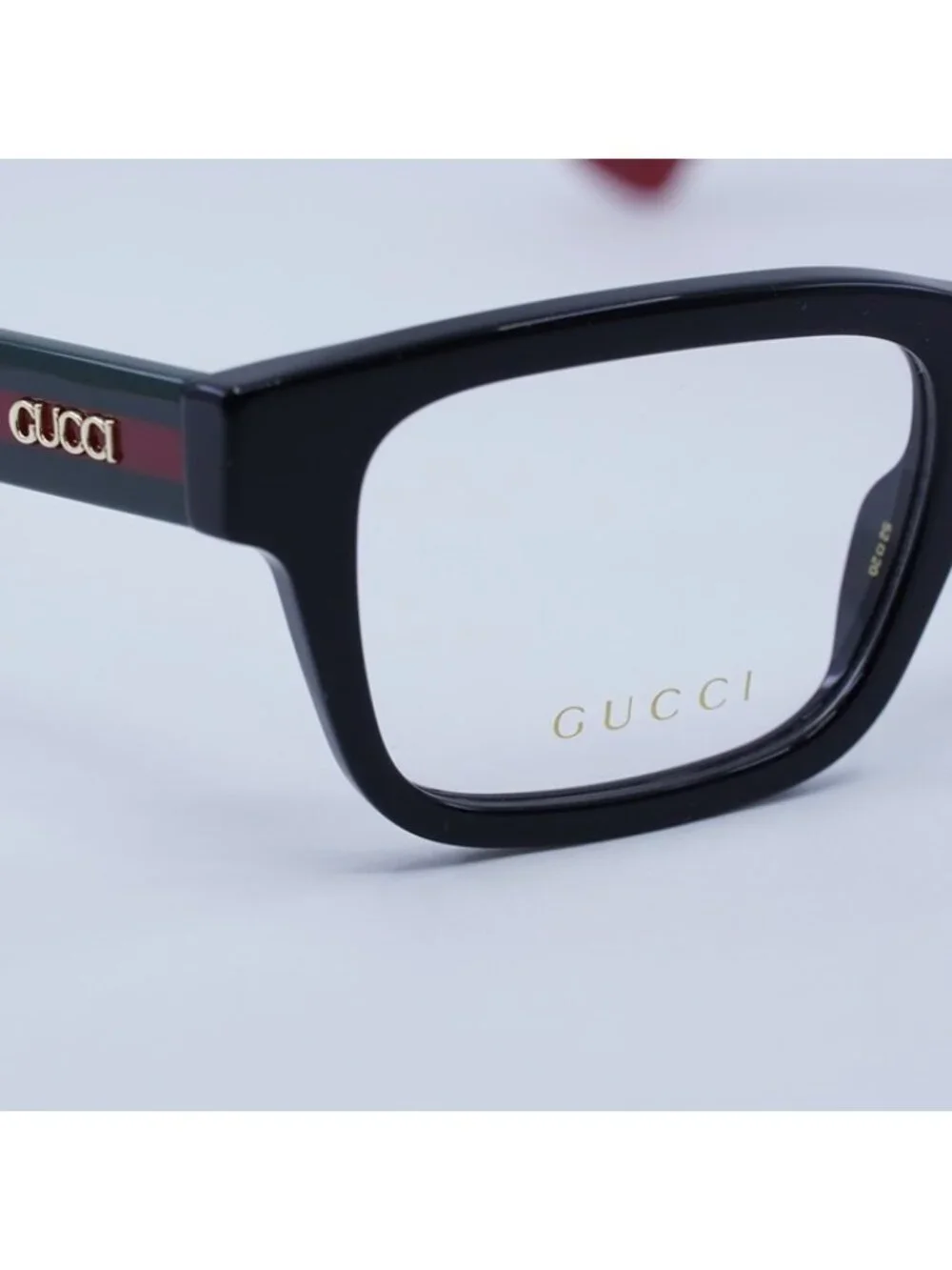 Gucci GG1865O 004 Eyeglasses Black/Green/Red 52mm Square Frame